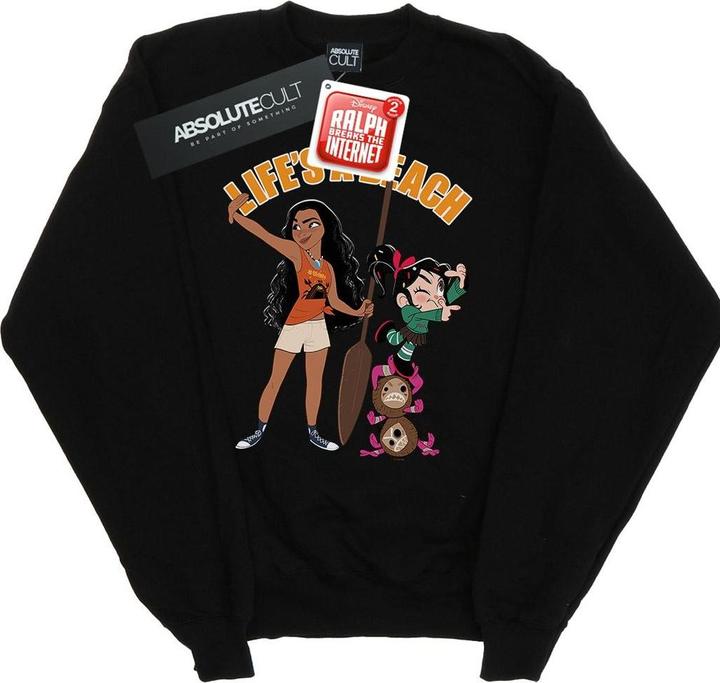 Actual product image Disney Mens Wreck It Ralph Moana And Vanellope Sweatshirt (L)