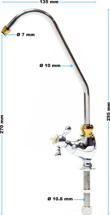 Actual product image Naturewater 6.35mm (1/4") Delux II D-06 Reverse Osmosis Water Tap