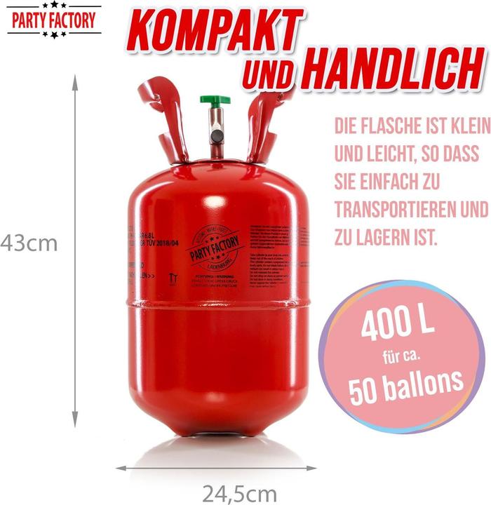 Actual product image Helium bottle