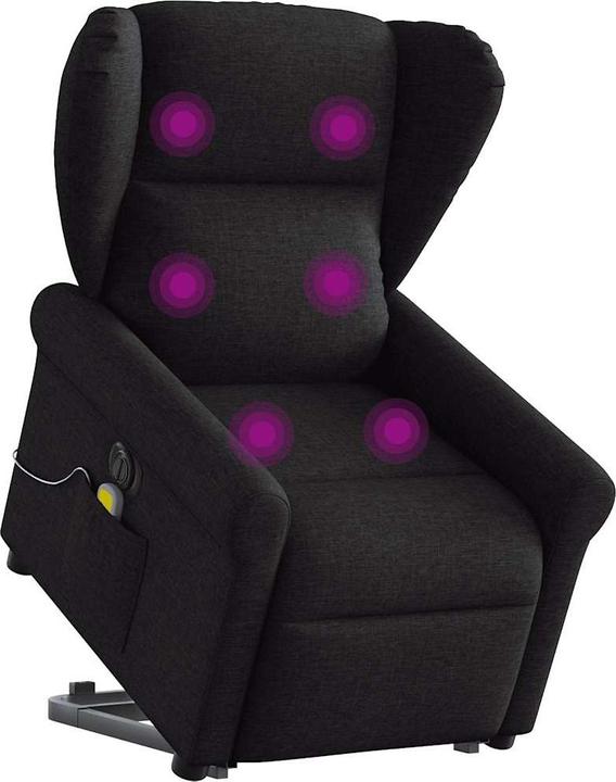 Produktbild VidaXL Elektrischer Massagesessel mit Aufstehhilfe Schwarz Stoff