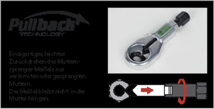 Image du produit Kukko Casse-écrou série 54 taille d'écrou 10-27mm/M6-M18 2 arêtes de coupe mécanique
