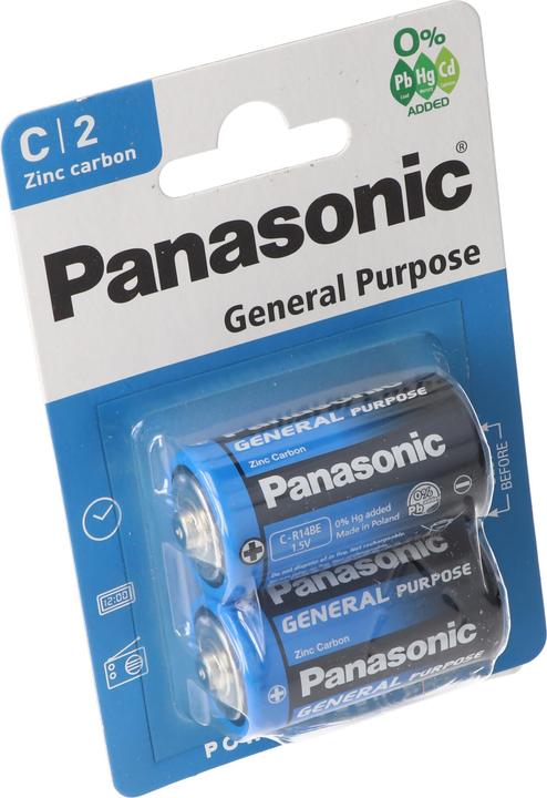 Actual product image Panasonic Battery General Purpose Baby C LR14 (2 Pcs.) (2 pcs., R14)