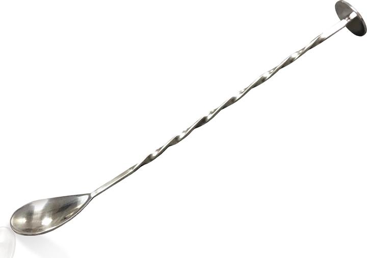 VinBouquet Cocktail-Löffel, Edelstahl, 25 cm (Barlöffel + Cocktailrührer)