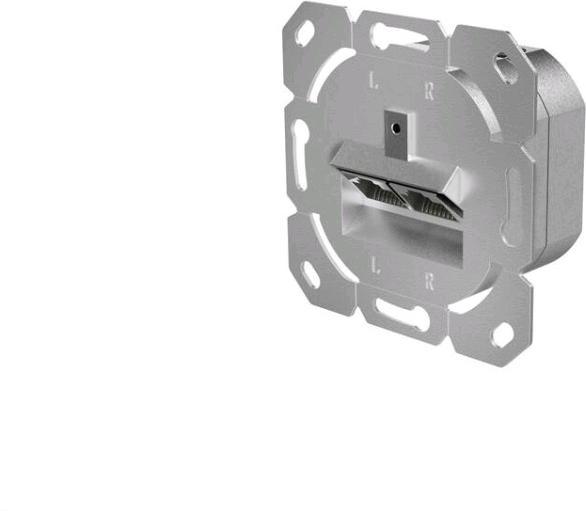 Actual product image Hama Network socket, CAT-6a, 10 Gbit/s, shielded, 2 ports, flush-mounted