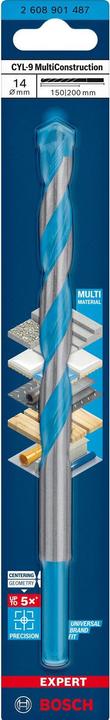 Actual product image Bosch Professional Zubehör EXPERT CYL-9 MultiConstruction Drill, 14 x 150 x 200 mm (14 millimetres)