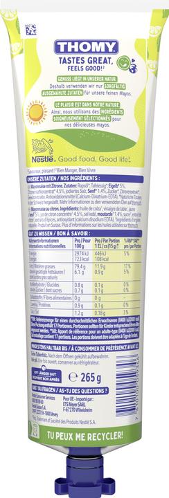 Image du produit THOMY Mayonnaise au citron (265 g)