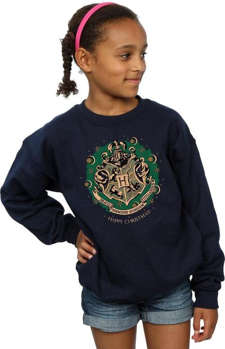 Actual product image Girls Christmas Wreath Sweatshirt (152, 158)
