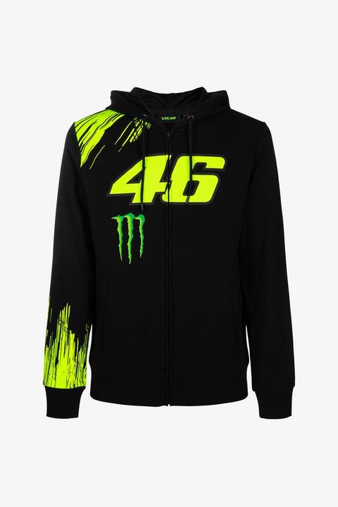 Produktbild VR46 Hoody Dual Monster Full Zip Bla (XL)