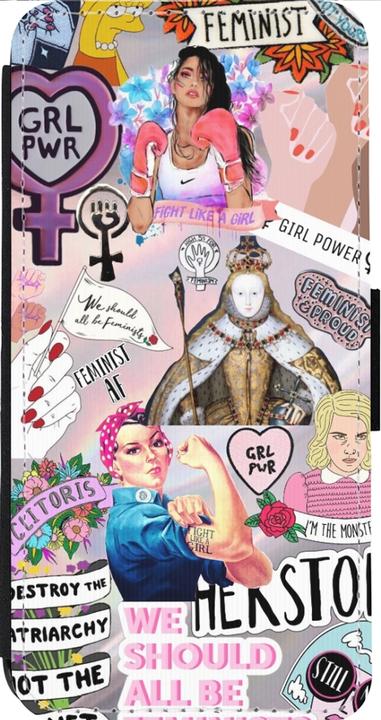 Produktbild PhoneLook Hülle Wallet schwarz Girl Power Collage (Apple iPhone 14 Pro Max)