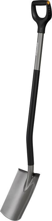 Actual product image Fiskars Ergonomic Rounded Spade Grey