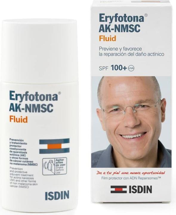 Actual product image Isdin Eryfotona AK NMSC SPF 100+ Fluid 50ml (Sun cream face, 50 ml, 0.05 g)