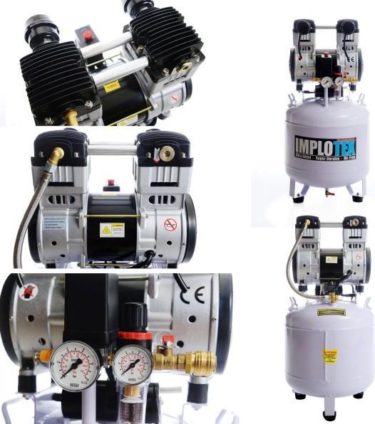 Actual product image Implotex - Flüsterkompressor Leisekompressor 60dB,1500W, 2PS, 280L/min, ölfrei, Druckluftkompress (8 bar, 280 l)