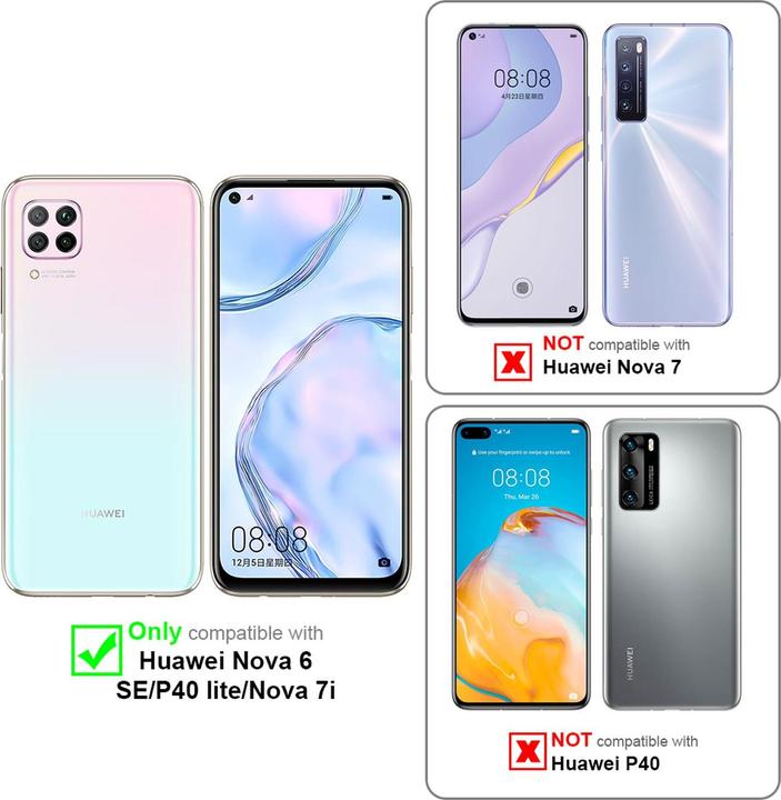 Actual product image Cadorabo IMD TPU Colorful Marble Cover (Huawei P40 Lite, Huawei Nova 6 SE, Huawei Nova 7i)