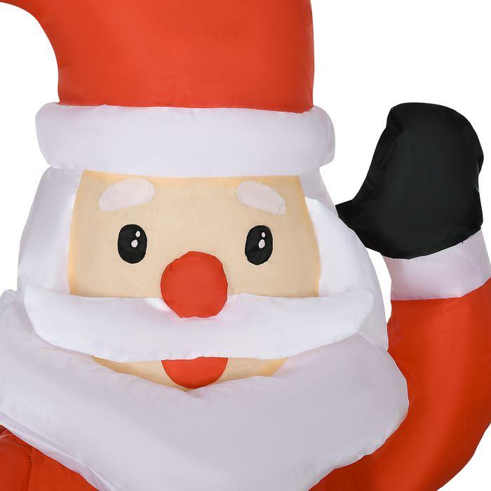 Produktbild Swisshandel24 Aufblasbar Weihnachtsdeko 1,22 m Weihnachtsmann mit LED-Beleuchtung Gartendeko