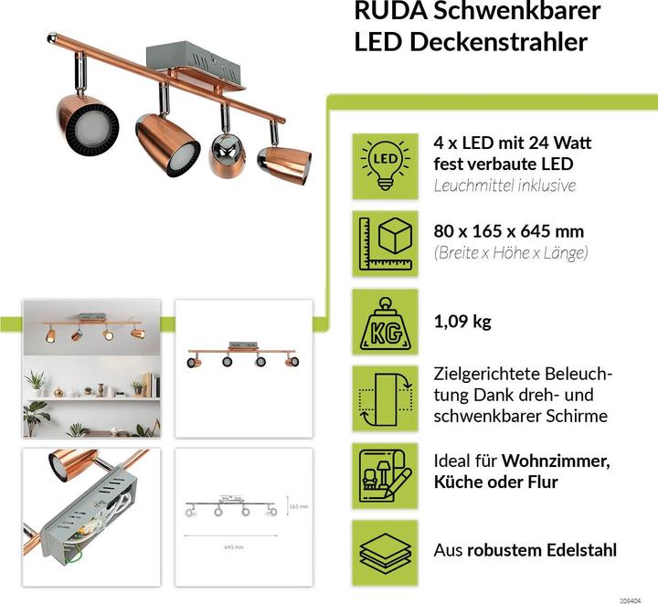 Produktbild Licht-Erlebnisse Spot Strahler Skylar (1960 lm)