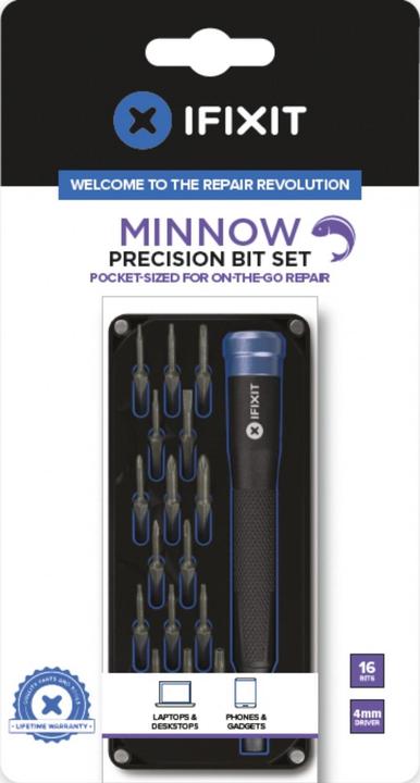 Productafbeelding iFixit Minnow gereedschapsset (000, 0, P5 Y000, 2,5 mm T3, TR10 P2, T5 TR6, PZ1 1x, TR8, Y0, T4)