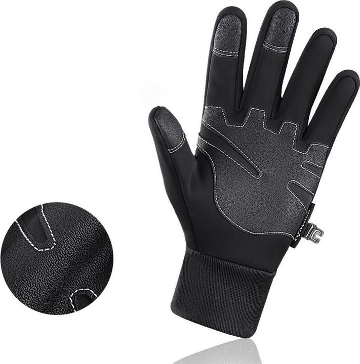 Produktbild Hurtel Isolierte, rutschfeste Sport-Handyhandschuhe (Grösse XL) – schwarz (XL)