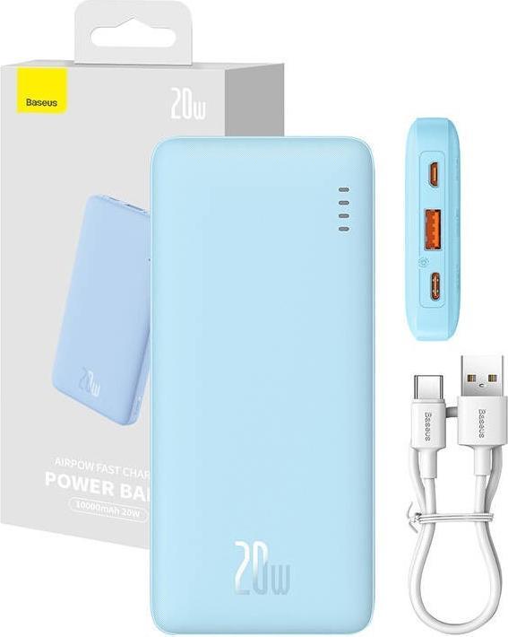 Immagine prodotto Baseus Airpow 10000 mAh 20W powerbank (blu) (10000 mAh, 20 W, 20 Wh)