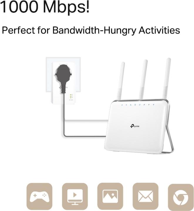 Productafbeelding TP-Link Powerline TL-PA7017P Kit AV1000 1-poorts (1000 Mbit/s)