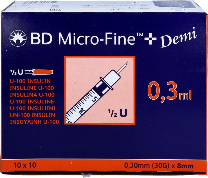 Actual product image BD U100 Insulin Syringes (Insulin injections)