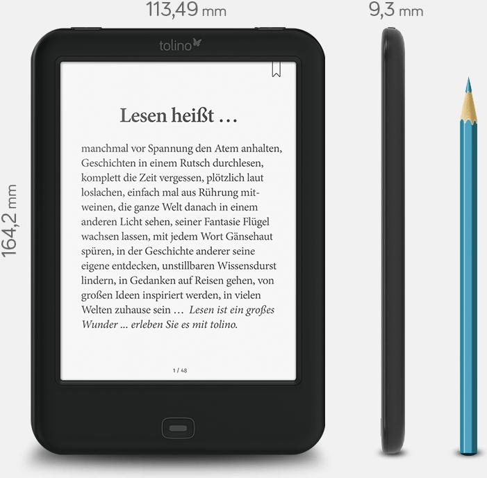 Produktbild tolino shine 2 HD (6", 4 GB, Schwarz)