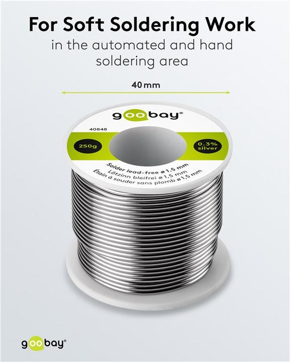 Produktbild Goobay Bleifrei löten ø 1,5 mm, 250 g 40848 (Lötspulenkit)