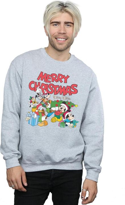 Actual product image Disney Mens Mickey And Friends Winter Wishes Sweatshirt (XXL)