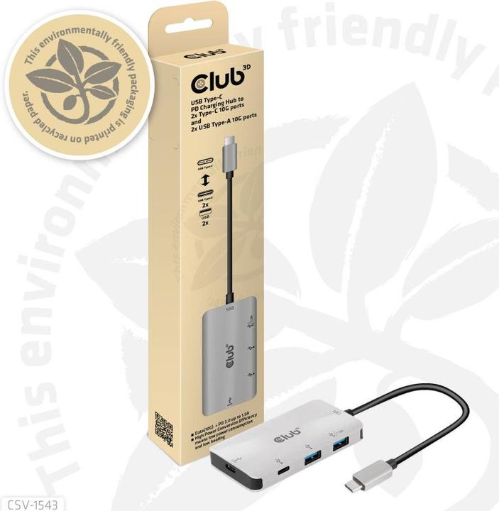 Image du produit Club 3D CSV-1543 (USB-C, 4 Ports)