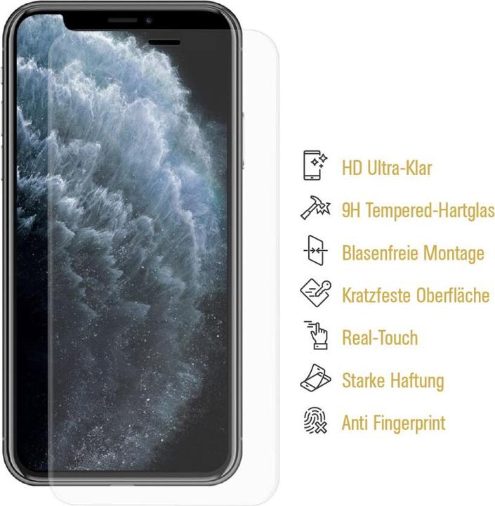 Actual product image Protectorking 3x 3D A++ real tempered 9H armoured glass CLEAR (3 Piece, Apple iPhone 11 Pro Max)