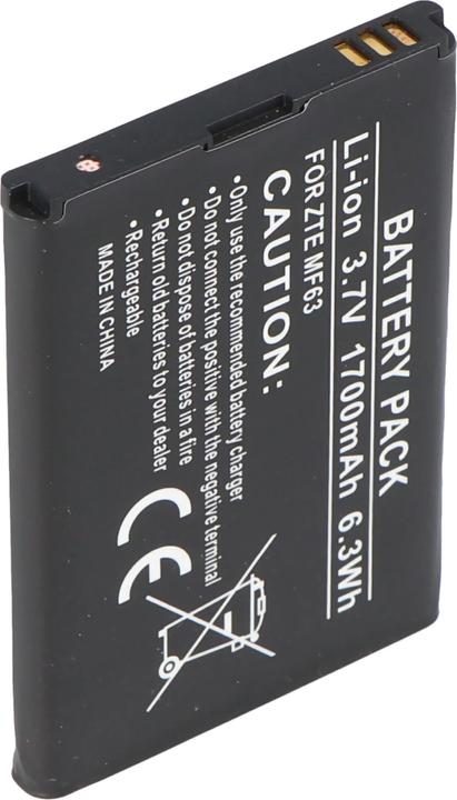Actual product image AccuCell Battery for ZTE MF63 (Device specific, 1700 mAh)