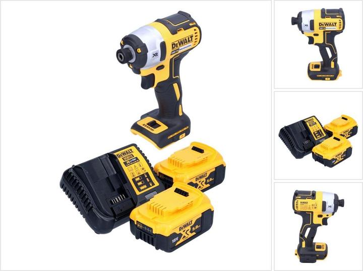 Actual product image DeWalt DCF 887 P2 Battery impact wrench 18 V 205 Nm 1/4" Brushless + 2x battery 5.0 Ah + charger (Rechargeable battery operated)