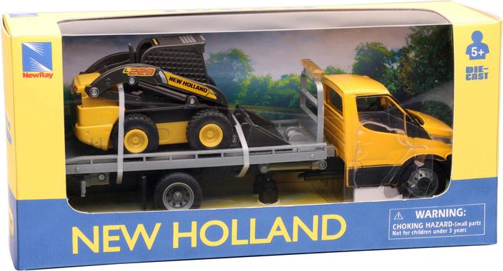 Immagine prodotto New Ray Iveco Daily Roll-Off With New Holland Scala 1:36 (1 Modello Assortito Casualmente)