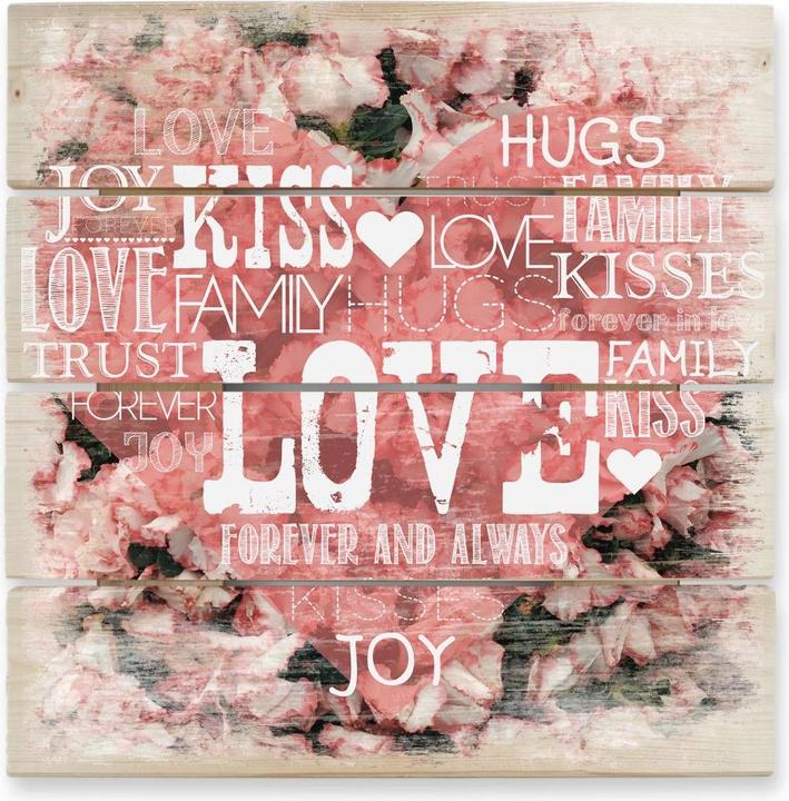 Actual product image Trenddeko Love heart in the sea of flowers (40 x 41.5 cm)