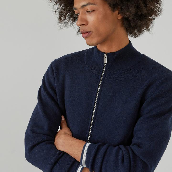Image du produit La Redoute Collections Cardigan zippé Signature en laine mérinos (XXL)