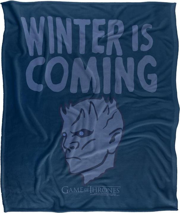 Actual product image Game of Thrones Winter Is Coming White Walker Blanket (152 x 127 cm)