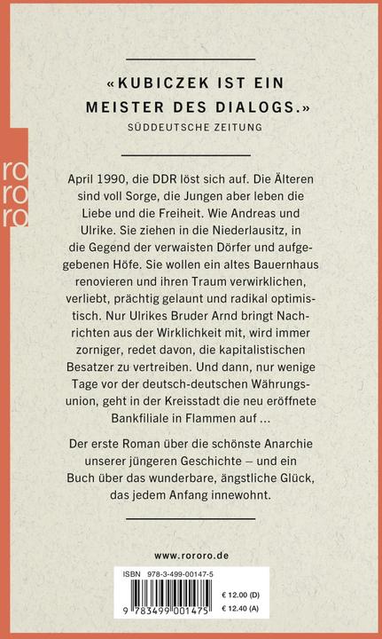 Produktbild Das fabelhafte Jahr der Anarchie (Deutsch, André Kubiczek, 2019)