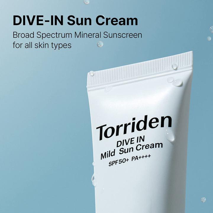 Produktbild Torriden DIVE-IN Mild Suncream (Sonnencreme, SPF 50, 60 ml)