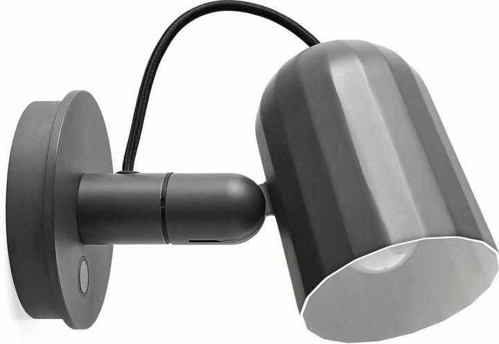 HAY Noc Button wall light Dark grey (470 lm, E14)