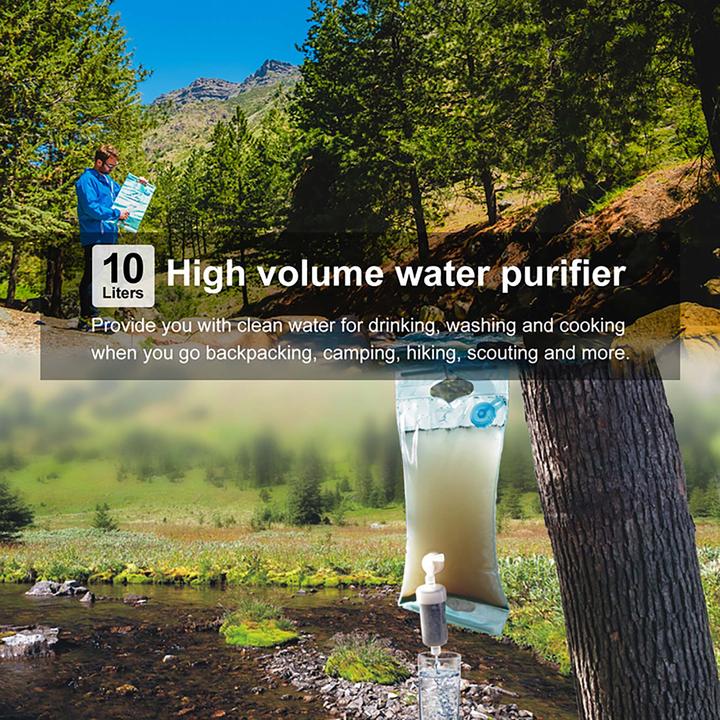 Image du produit Naturewater NW-5-EWP Filtre Mobile d’eau Survie Purificateur Urgence 4 Étapes Sachet 10L Outdoor