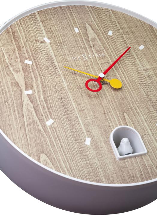 Immagine prodotto Nextime Orologio da parete Nightingale bianco (30 cm)