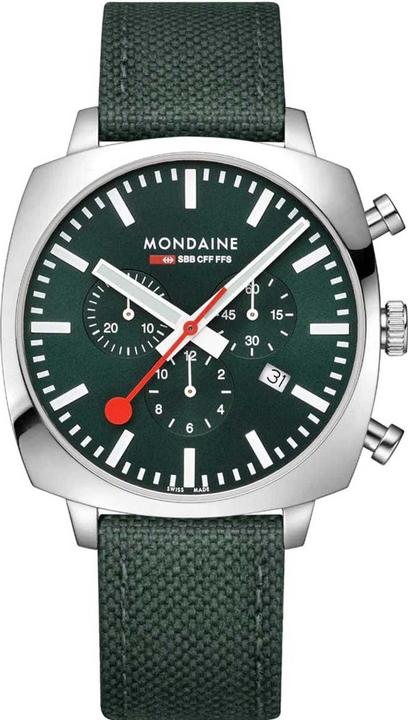 Produktbild Mondaine Grand Cushion (Uhr mit Schmuckstein, 41 mm)