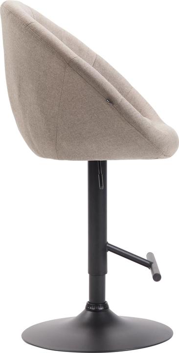 Image du produit Swisshandel24 Tabouret de bar London V2 tissu noir taupe