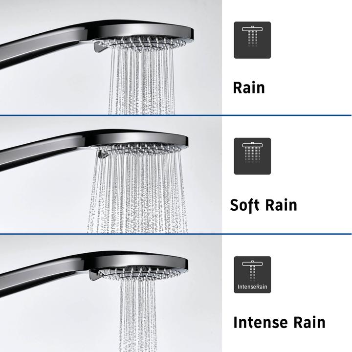 Actual product image Duravit Hand shower 110, 3 jet black matt (3 Beam types, 14 l/min)