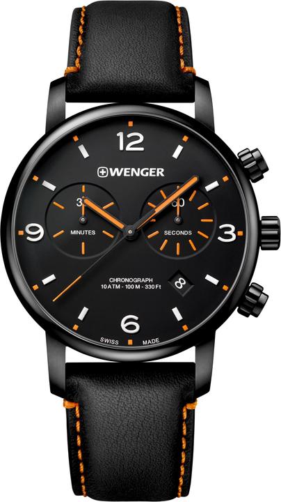 Actual product image Wenger Urban Classic (Chronograph, Analogue wristwatch, Swiss made, 44 mm)
