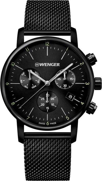 Actual product image Wenger Urban Classic (Chronograph, Analogue wristwatch, Swiss made, 44 mm)