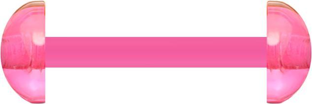 Produktbild Star Piercing Barbell pink mit Kuppel (Bioflex, ohne Messing, Acryl)
