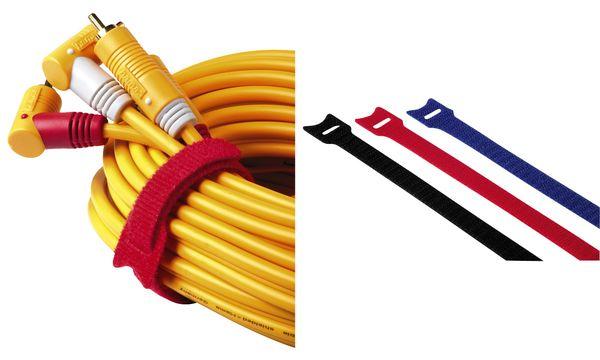 Image du produit Hama Attaches de câbles en velcro, 12 pièces (Serre-câbles velcro, 145 mm, 12 pcs)