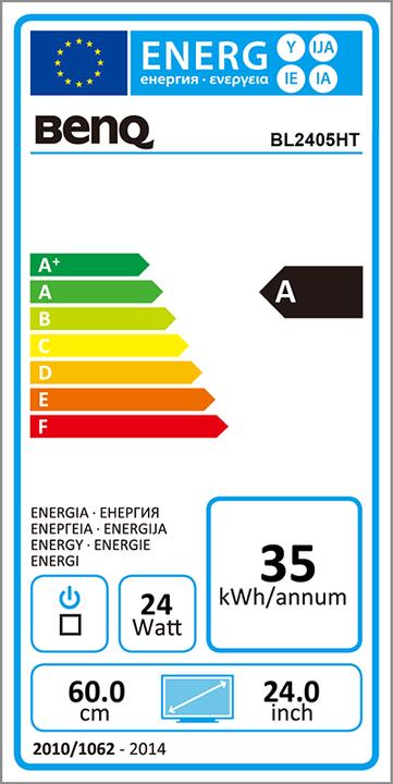 Energie-Label BenQ Bl2405ht (1920 x 1080 Pixel, 24")