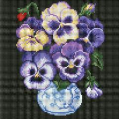 Image du produit Ideyka Diamantmosaik ohne Rahmen - Stiefmütterchen