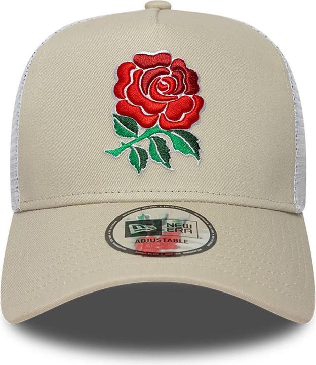 Actual product image New Era A-Frame Mesh Trucker Cap - England Rugby Stone